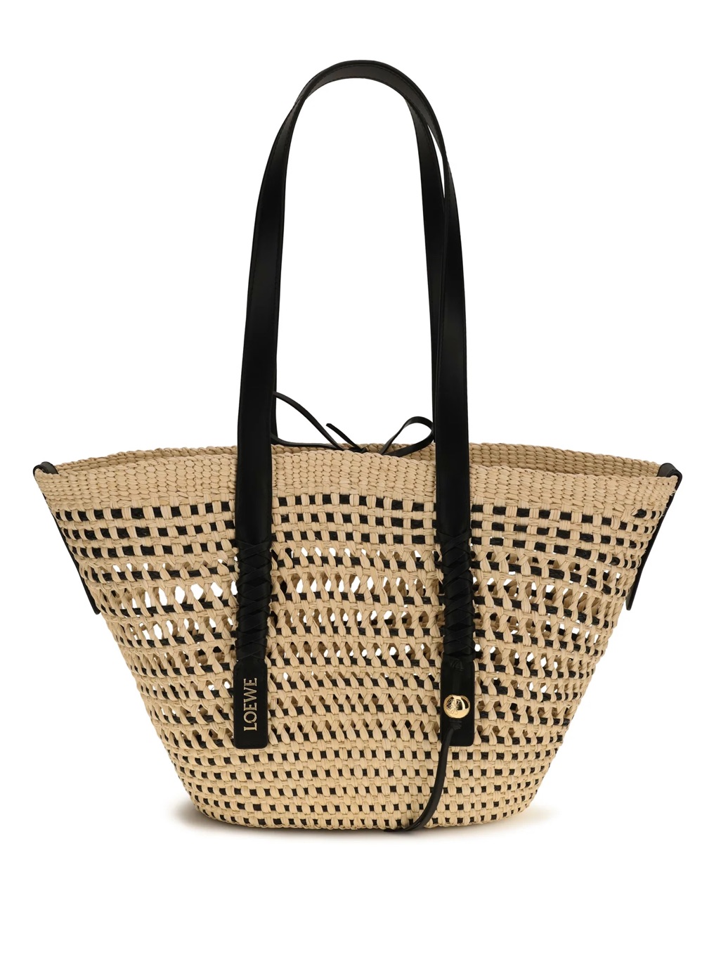Nwt Loewe Medium Raffia Braided Basket Tote